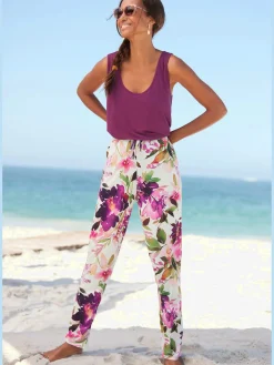 Beachtime Pantalons<Pantalon en jersey ceinture élastique à cordon