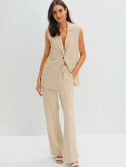 Pantalons<Pantalon en jersey crêpe et jersey