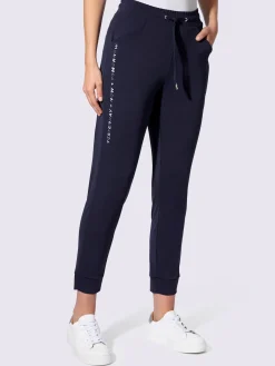 Rick Cardona Pantalons<Pantalon en jersey imprimé couleur argent sur la couture latérale