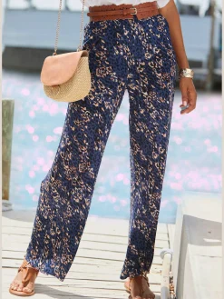 Vivance Pantalons<Pantalon en jersey jambes larges tendance