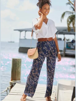 Vivance Pantalons<Pantalon en jersey jambes larges tendance