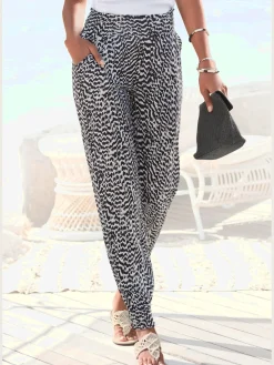 Vivance Pantalons<Pantalon en jersey léger avec ceinture élastique