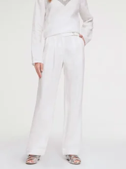 Rick Cardona Pantalons<Pantalon en lin jambes larges