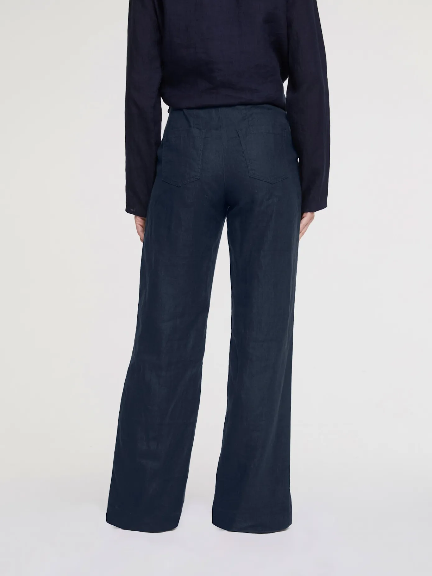 Rick Cardona Pantalons<Pantalon en lin jambes larges