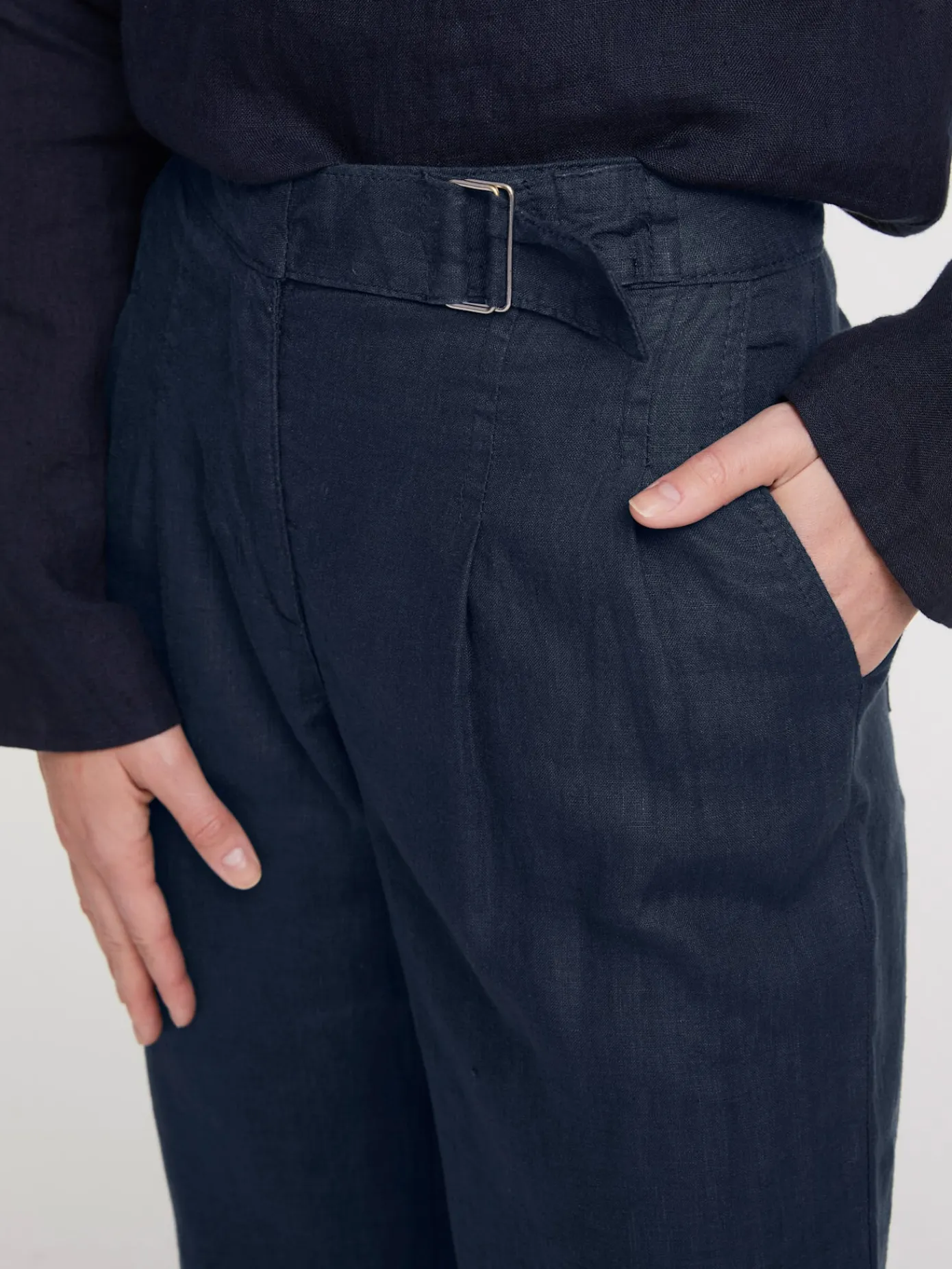 Rick Cardona Pantalons<Pantalon en lin jambes larges