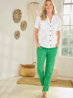 Linea Tesini Pantalons<Pantalon en lin pur lin