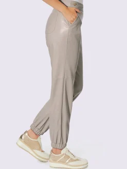 Rick Cardona Pantalons<Pantalon en synthétique boutons fantaisie dorés