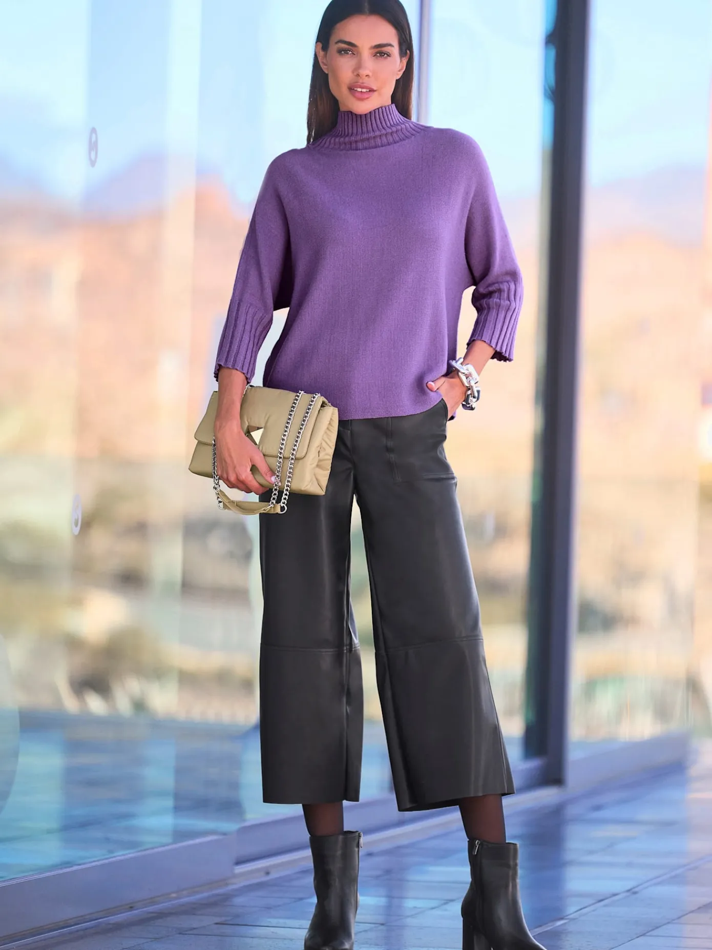 Rick Cardona Pantalons<Pantalon en synthétique coupe large mode