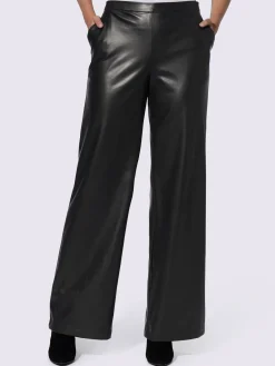Ashley Brooke Pantalons<Pantalon en synthétique jambes larges mode