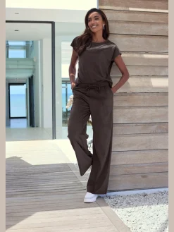 French Connection Pantalons<Pantalon en synthétique velours