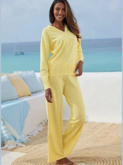 LASCANA Pantalons<Pantalon en tricot avec jambes larges