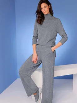 CREATION L PREMIUM Pantalons<Pantalon en tricot mélange mérinos/cachemire