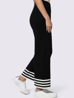 Rick Cardona Pantalons<Pantalon en tricot rayures contrastées