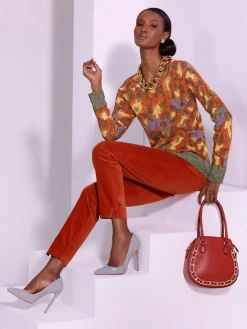 Creation L Pantalons<Pantalon en velours qualité douce