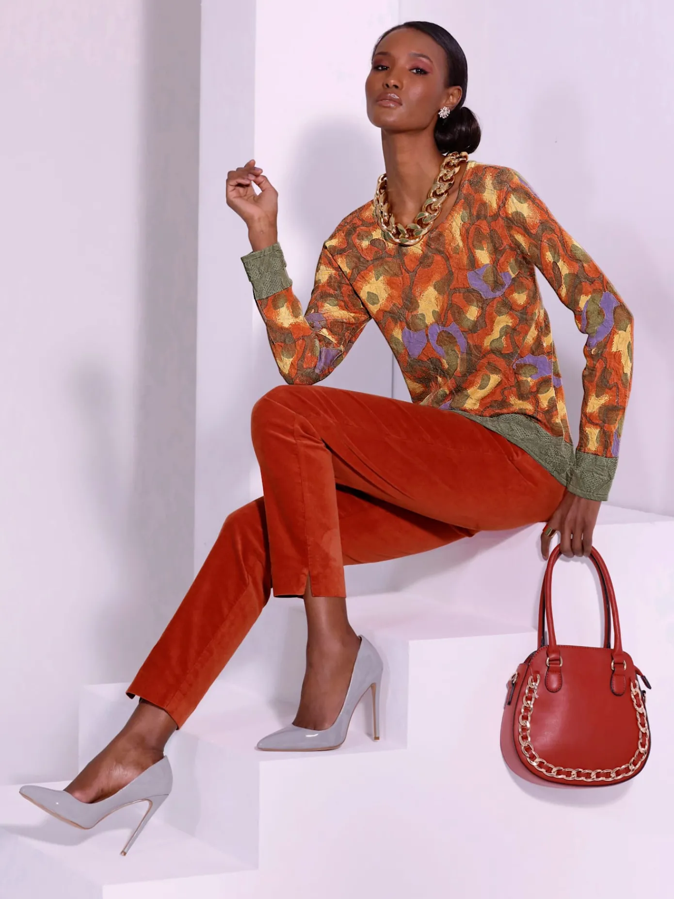 Creation L Pantalons<Pantalon en velours qualité douce