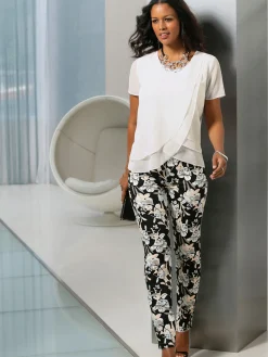 Fair Lady Pantalons<Pantalon imprimé 98% coton