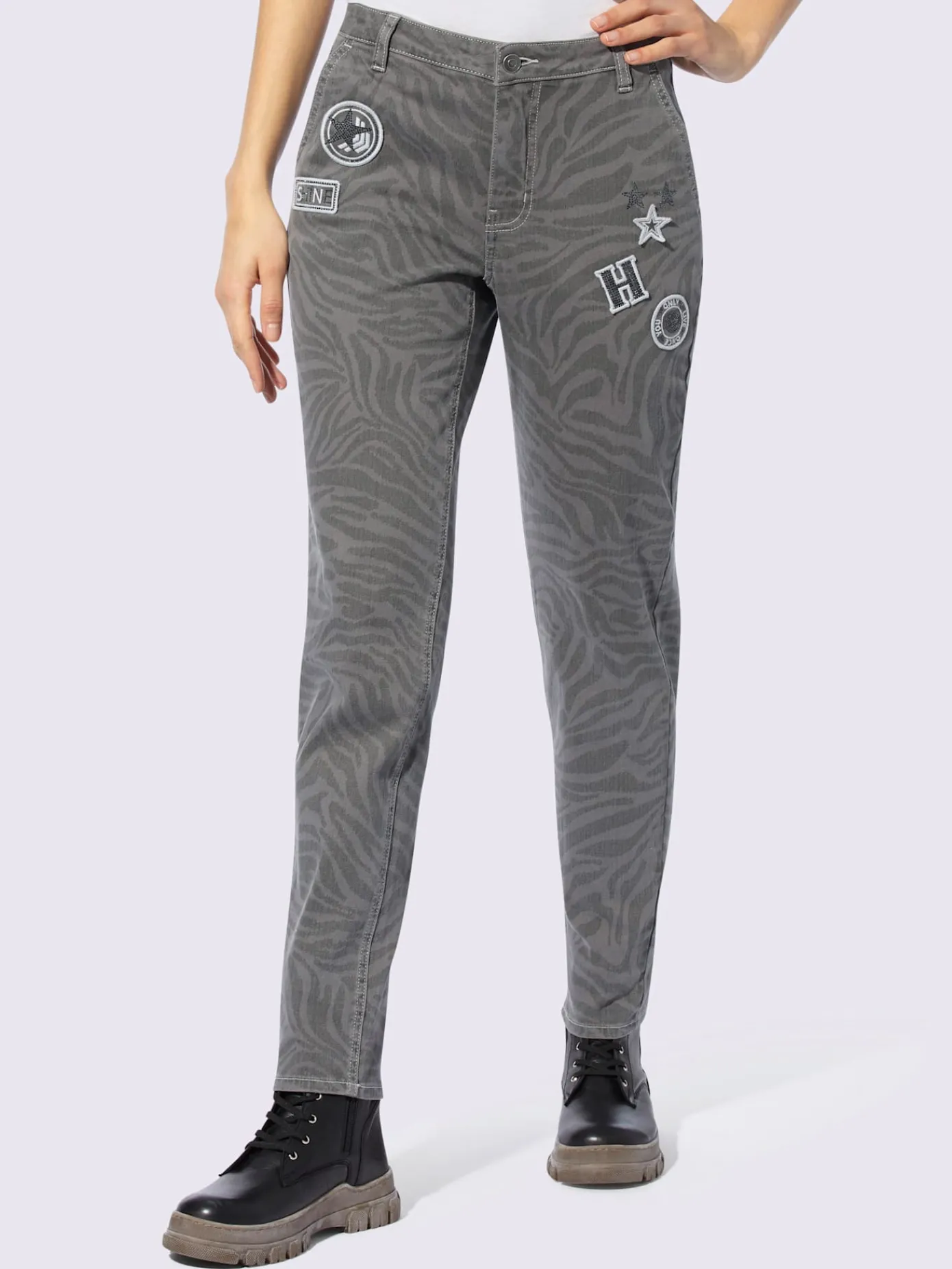 Mandarin Pantalons<Pantalon imprimé animal décoratif