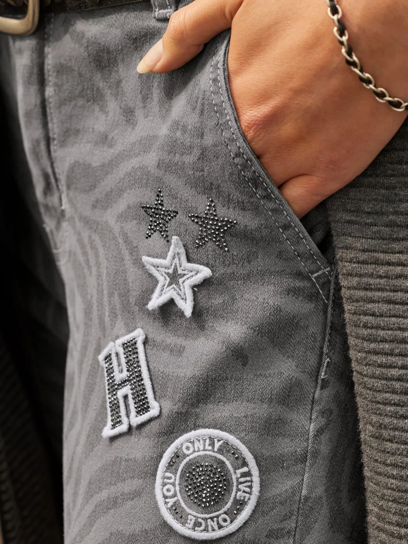 Mandarin Pantalons<Pantalon imprimé animal décoratif