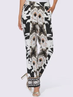 Ashley Brooke Tenues De Cérémonie|Pantalons<Pantalon imprimé bordures imprimées