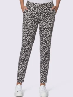 Mandarin Pantalons<Pantalon imprimé joli motif léopard