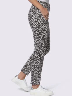 Mandarin Pantalons<Pantalon imprimé joli motif léopard