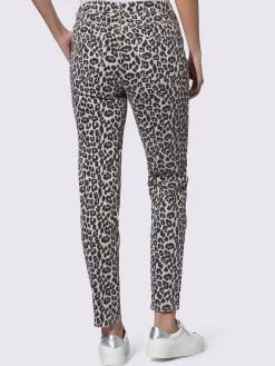 Mandarin Pantalons<Pantalon imprimé joli motif léopard