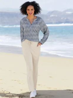 Linea Tesini Pantalons<Pantalon jogpant ceinture élastique, coulisse et lien à nouer