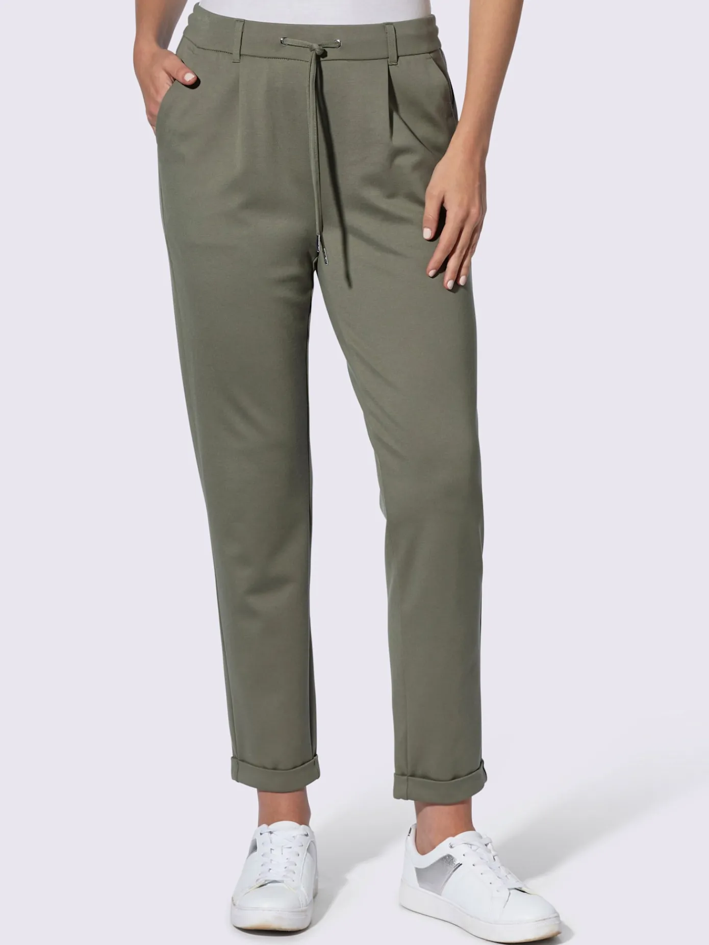 Pantalons<Pantalon jogpant ceinture élastique, coulisse et lien à nouer
