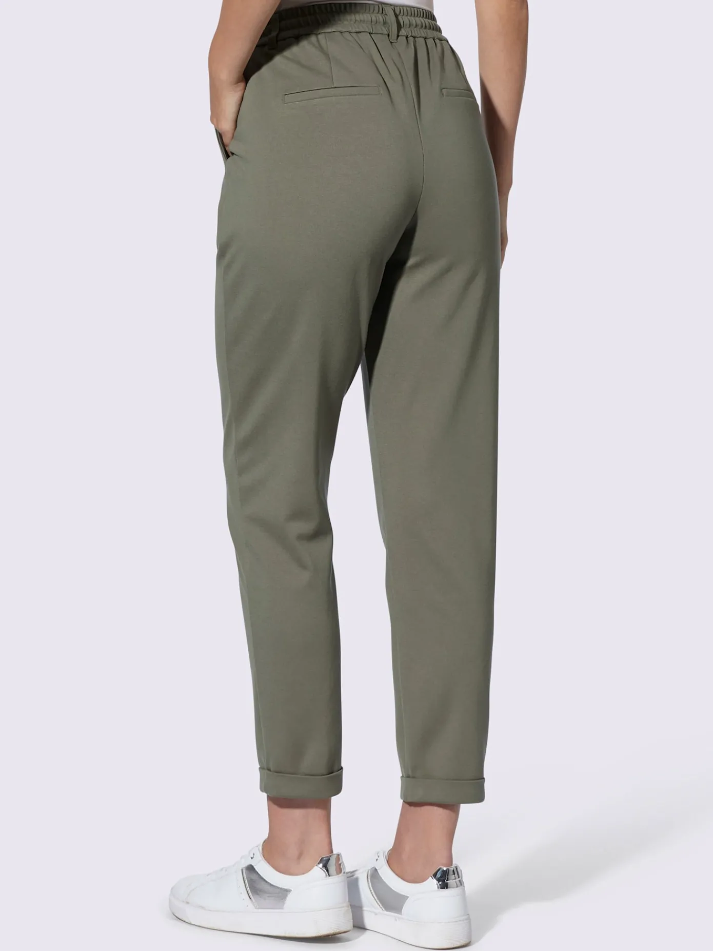 Pantalons<Pantalon jogpant ceinture élastique, coulisse et lien à nouer