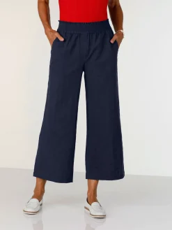Collection L Pantalons<Pantalon large 55% lin