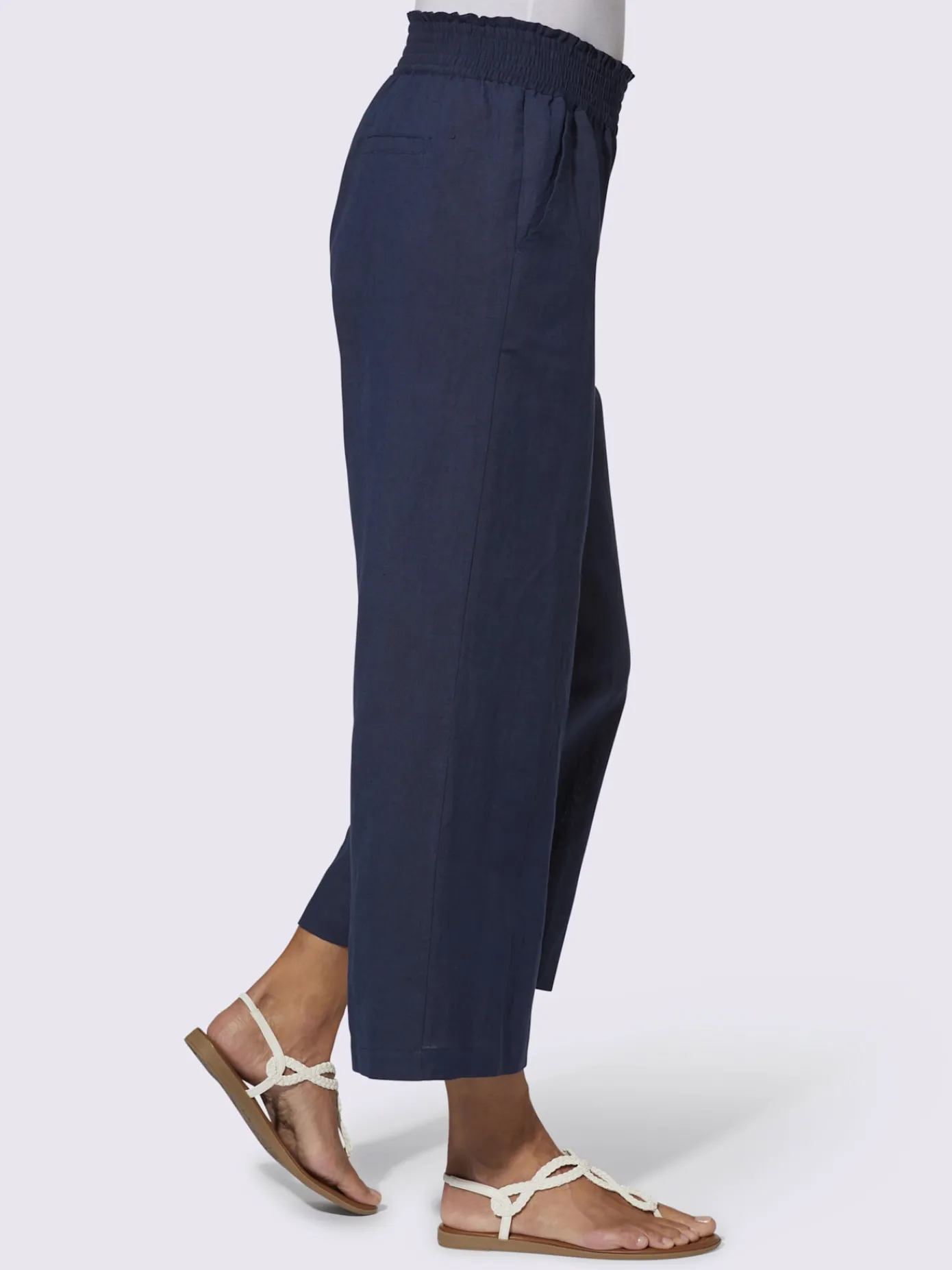 Collection L Pantalons<Pantalon large 55% lin