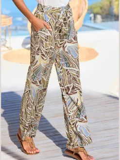 LASCANA Pantalons<Pantalon large ceinture élastique