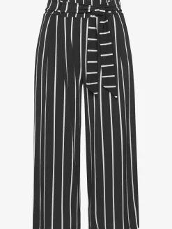 LASCANA Pantalons<Pantalon large jupe-culotte légère rayée ou noire