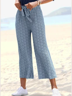 LASCANA Pantalons<Pantalon large jupe-culotte imprimée en jersey