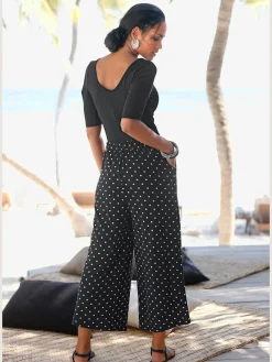 LASCANA Pantalons<Pantalon large pantalon d'été 7/8 avec ceinture élastique