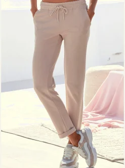 H.I.S Pantalons<Pantalon molletonné pantalon basique avec petit logo brodé