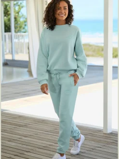 LASCANA Pantalons<Pantalon molletonné pantalon sweat avec logo imprimé