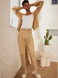 Pantalons<Pantalon paperbag 97% coton