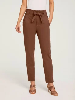 Linea Tesini Pantalons<Pantalon paperbag coupe carotte