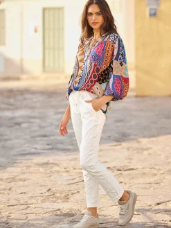 Mandarin Pantalons<Pantalon skinny ceinture avec coulisse