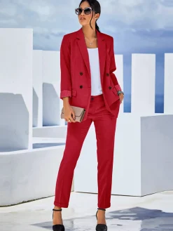 Pantalons|Tailleurs<Pantalon structure indéformable