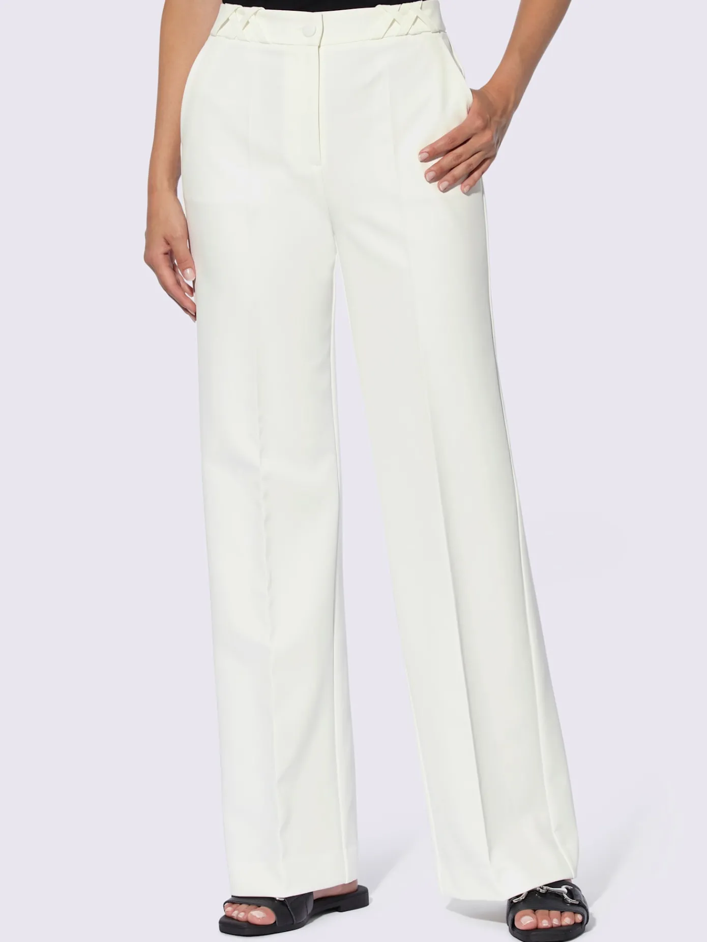 Rick Cardona Pantalons<Pantalon tailleur coupe droite aux jambes