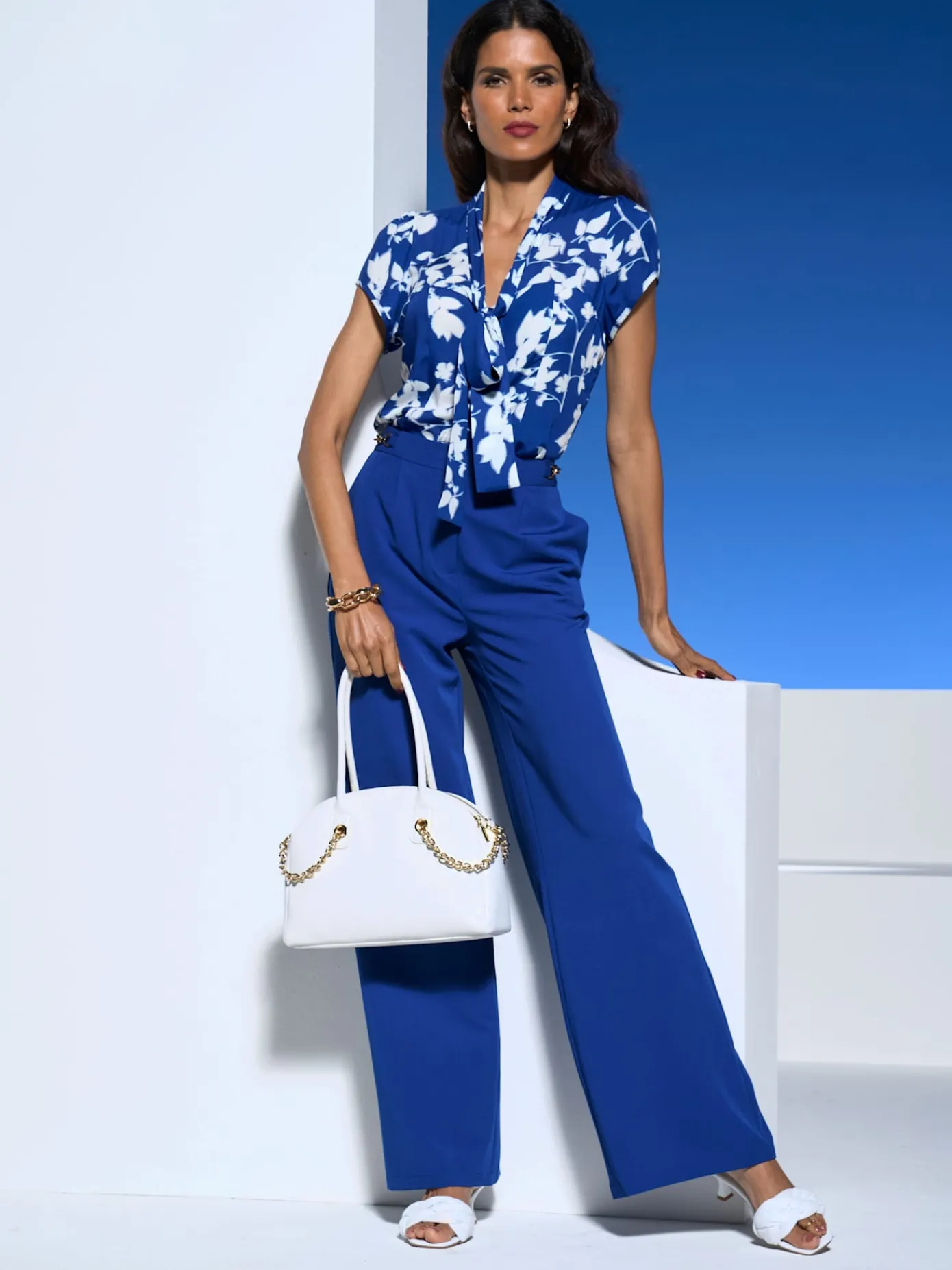 Ashley Brooke Pantalons<Pantalon tailleur jambes larges mode