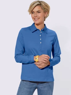 T-Shirts<Polo à manches longues pur coton