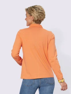 T-Shirts<Polo à manches longues pur coton