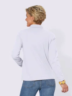 T-Shirts<Polo à manches longues pur coton