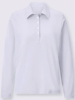 T-Shirts<Polo à manches longues pur coton