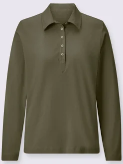 T-Shirts<Polo à manches longues pur coton