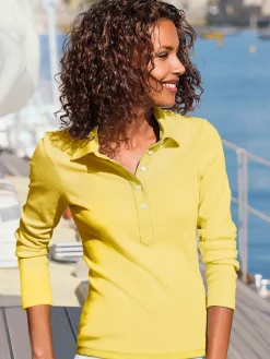 T-Shirts<Polo à manches longues pur coton