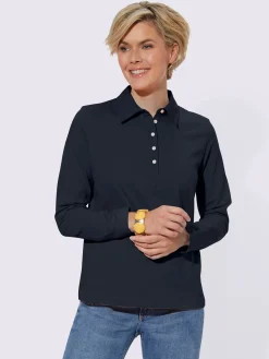 T-Shirts<Polo à manches longues pur coton